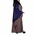 Dual colored Kaftan abaya- Coral Pink-Navy Blue Dual colored Kaftan abaya- Coral Pink-Navy Blue